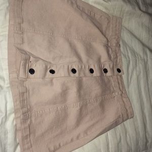Pink button skirt